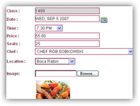 Schedule a class or series with the online booking system