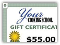Buy a gift certificate with the online reservation system for cooking schools