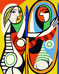 girl before a mirror