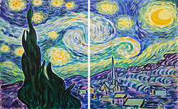 starry night duel painting